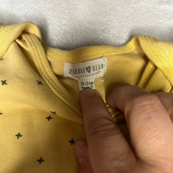 Rabbit + Bear by Emily & Oliver onesies 0-3 Months - Picture 2 of 7